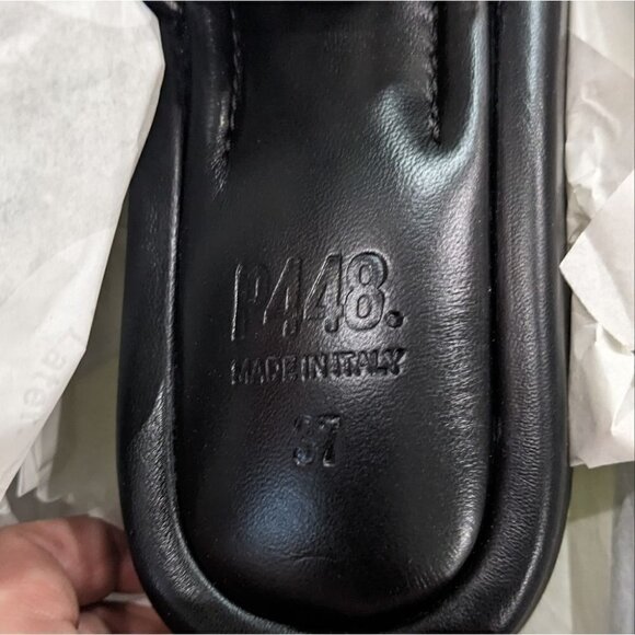 NWT P448 | Women's Fergie Platform Slide Sandals in Black - Picture 5 of 13